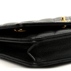 Caviar Quilted CC Turnlock Wallet On Chain WOC Black