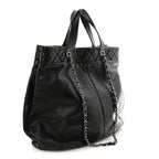 Calfskin Large Trianon Tote Black