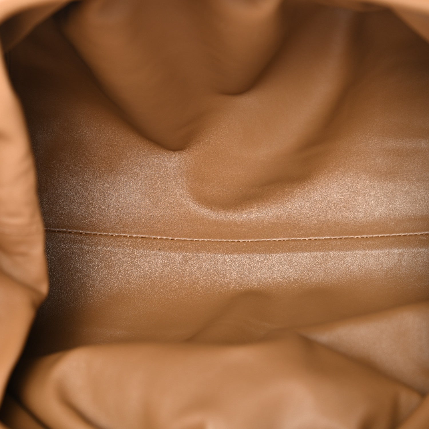 Smooth Butter Calf The Pouch Oversized Clutch Cammello