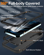 Entronix Bundle Compatible with iPhone 13 Pro Max - Heavy Duty Case & 1 Clear Screen Protector
