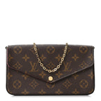 Monogram Pochette Felicie Chain Wallet Fuchsia
