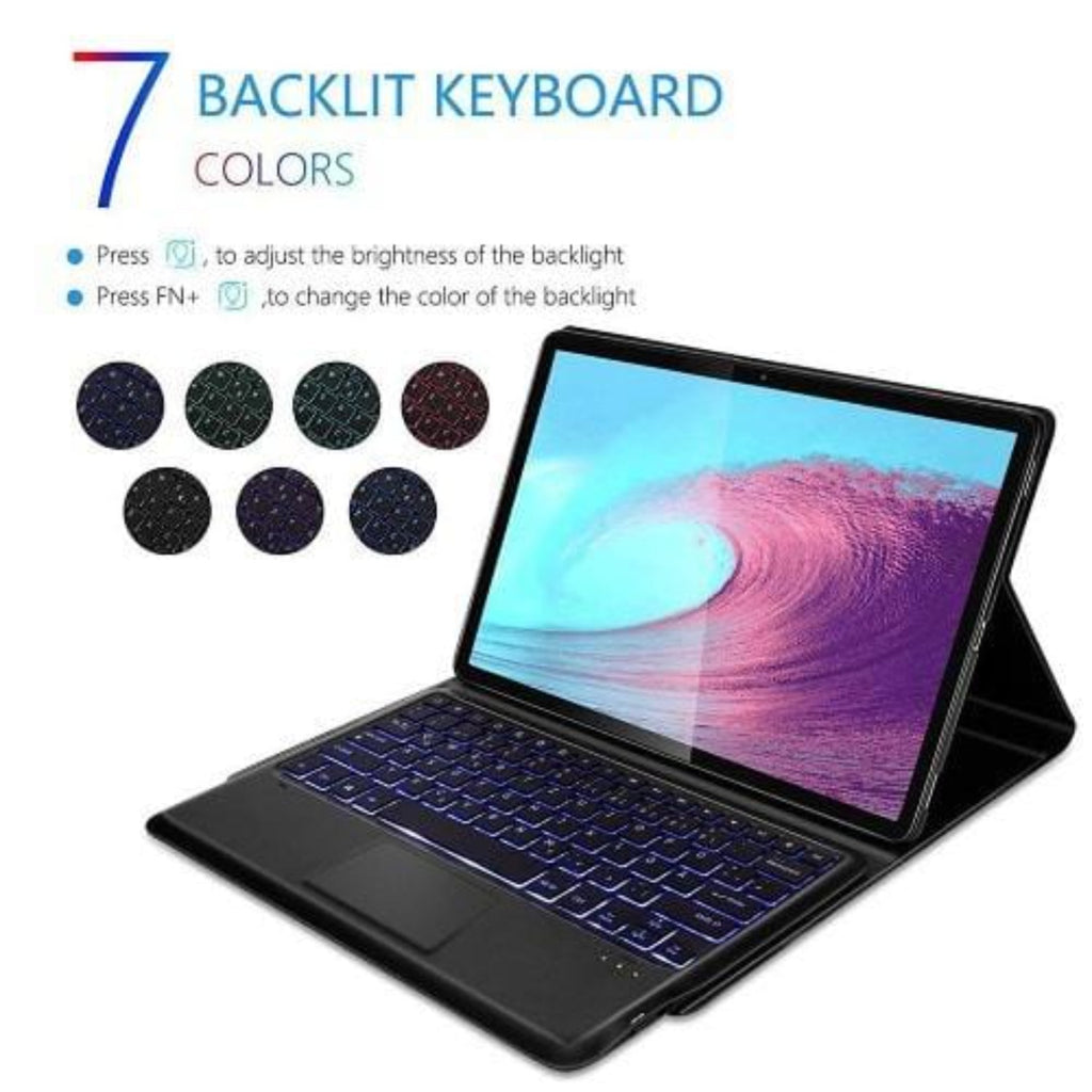 SAHARA - Navigate Series Keyboard Folio with Mouse Pad Case - Galaxy Tab S7 Plus and S7 FE