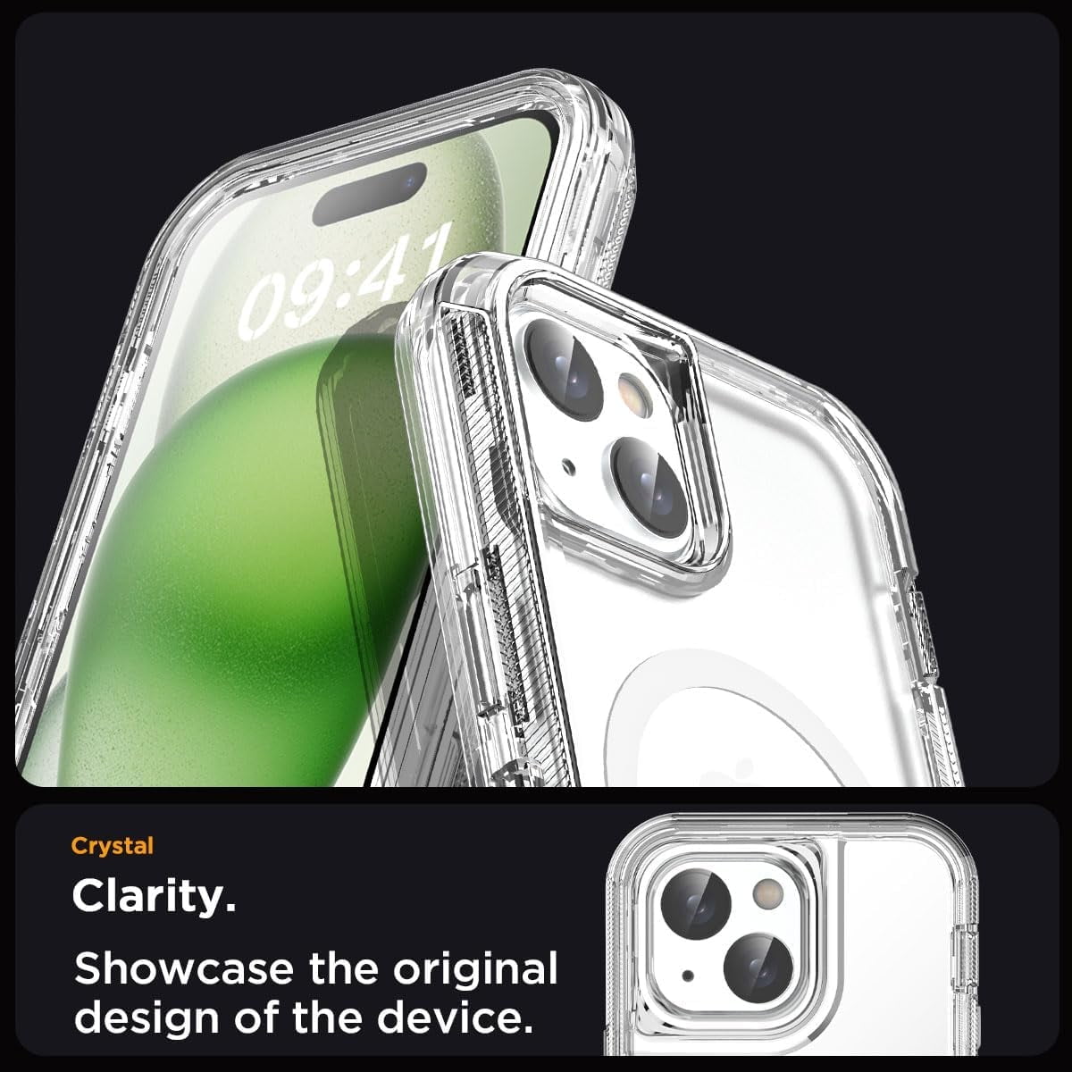Entronix [Magnetic] Case Compatible with iPhone 16E - [Clear] Triple-Layer Heavy Duty Protection