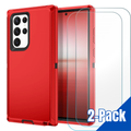 Entronix Bundle Compatible with Galaxy S20 Plus - Heavy Duty Case & 2 Clear Screen Protectors
