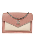 Calfskin My Lockme Chain Pochette Rose Ballet White