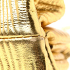 Metallic Bark Calfskin The Mini Pouch Gold