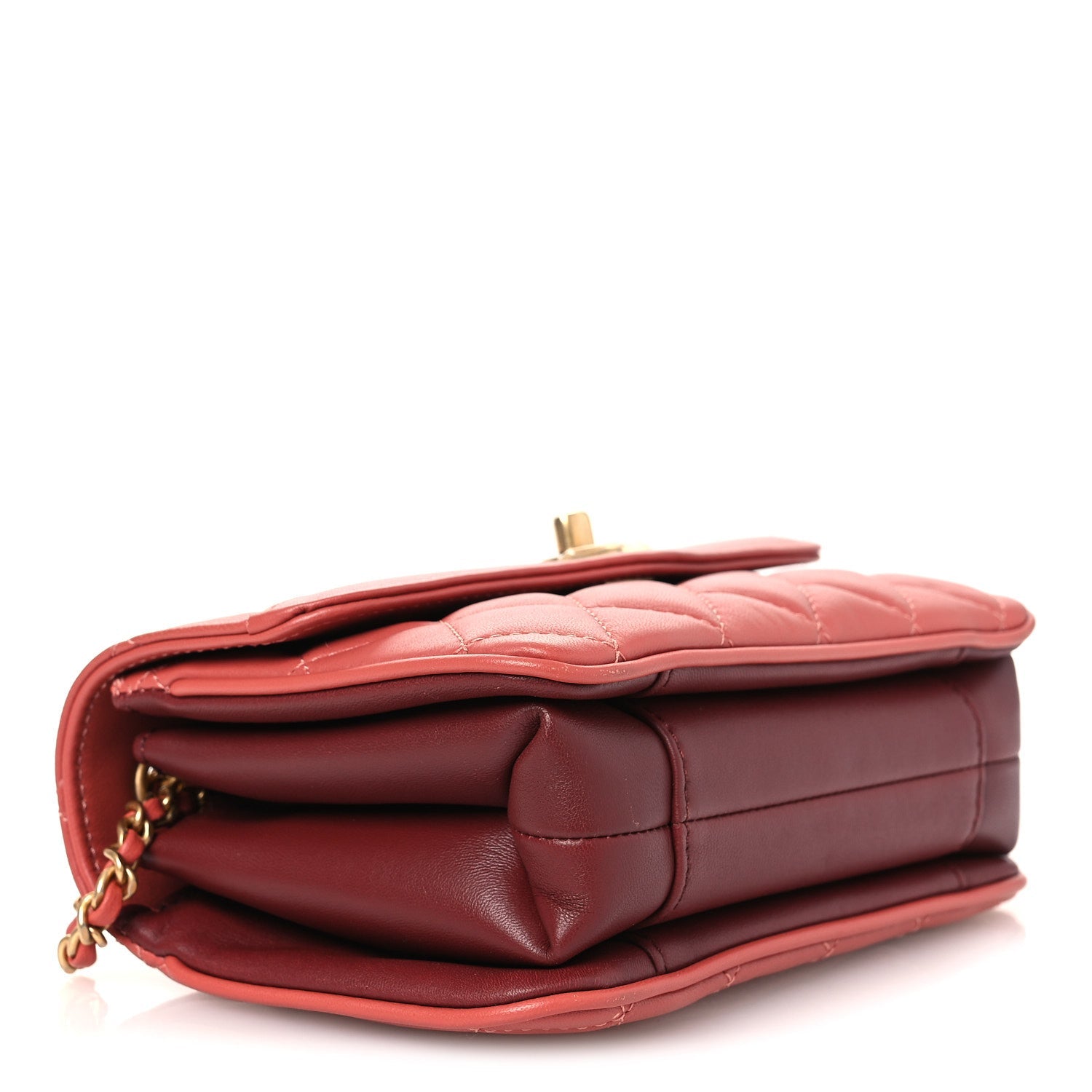 Lambskin Quilted Bi-Color Small Coco Vintage Flap Pink