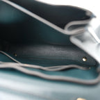 Calfskin Embossed Small Margot Top Handle Divisa Green