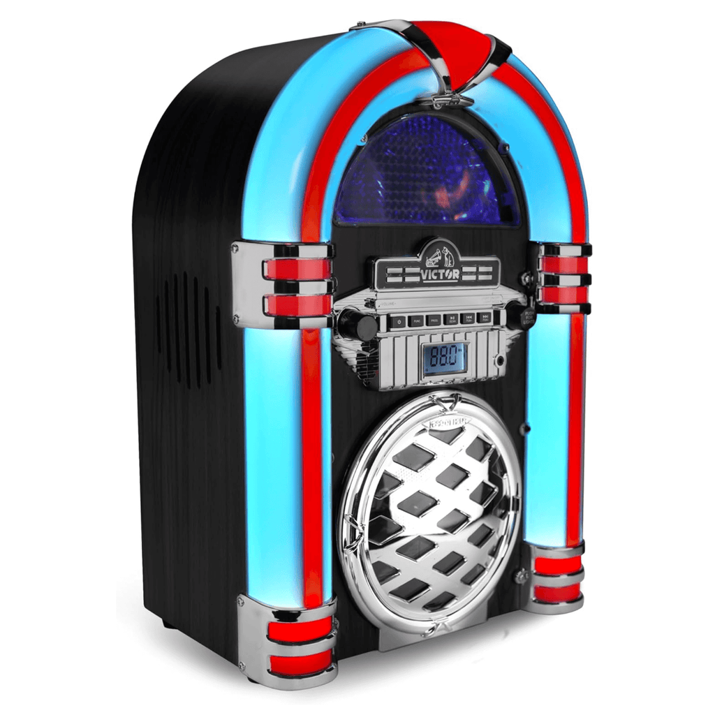 Broadway II Desktop CD Jukebox with Multi-Color LED Lighting