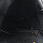 Grained Deerskin Bea Tote Black