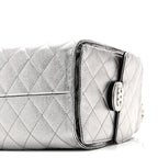 Metallic Caviar Quilted Small Chanel 25 Handbag Anthracite