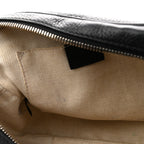 Pebbled Calfskin Small Soho Disco Bag Black