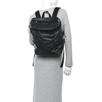 Canvas Calfskin Sid Backpack Black