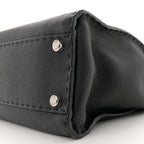 Cuoio Romano Selleria Bi-Color Medium Peekaboo Iconic Satchel Black Mou