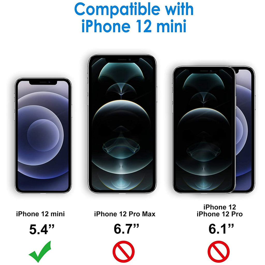 Entronix Anti-Spy Privacy Screen Protector Compatible with iPhone 12 Mini - 2-Piece Combo