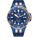 Edox Automatic Watch Delfin Diver Blue Rose Gold 43mm