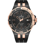 Edox Automatic Watch Delfin Diver Black Rose Gold 43mm