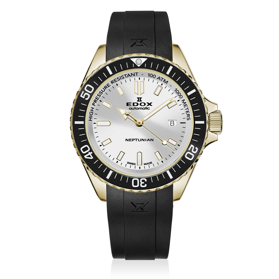 Edox Neptunian Automatic Men's Gold Watch