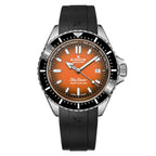 Edox Men's Neptunian Sky Diver Automatic Orange Watch