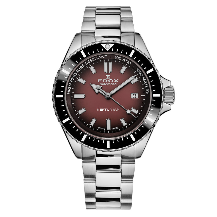 Edox Men's Watch Neptunian Automatic Bordeaux