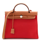 Vache Hunter Toile Herbag Zip 31 PM Rouge Tomate Natural