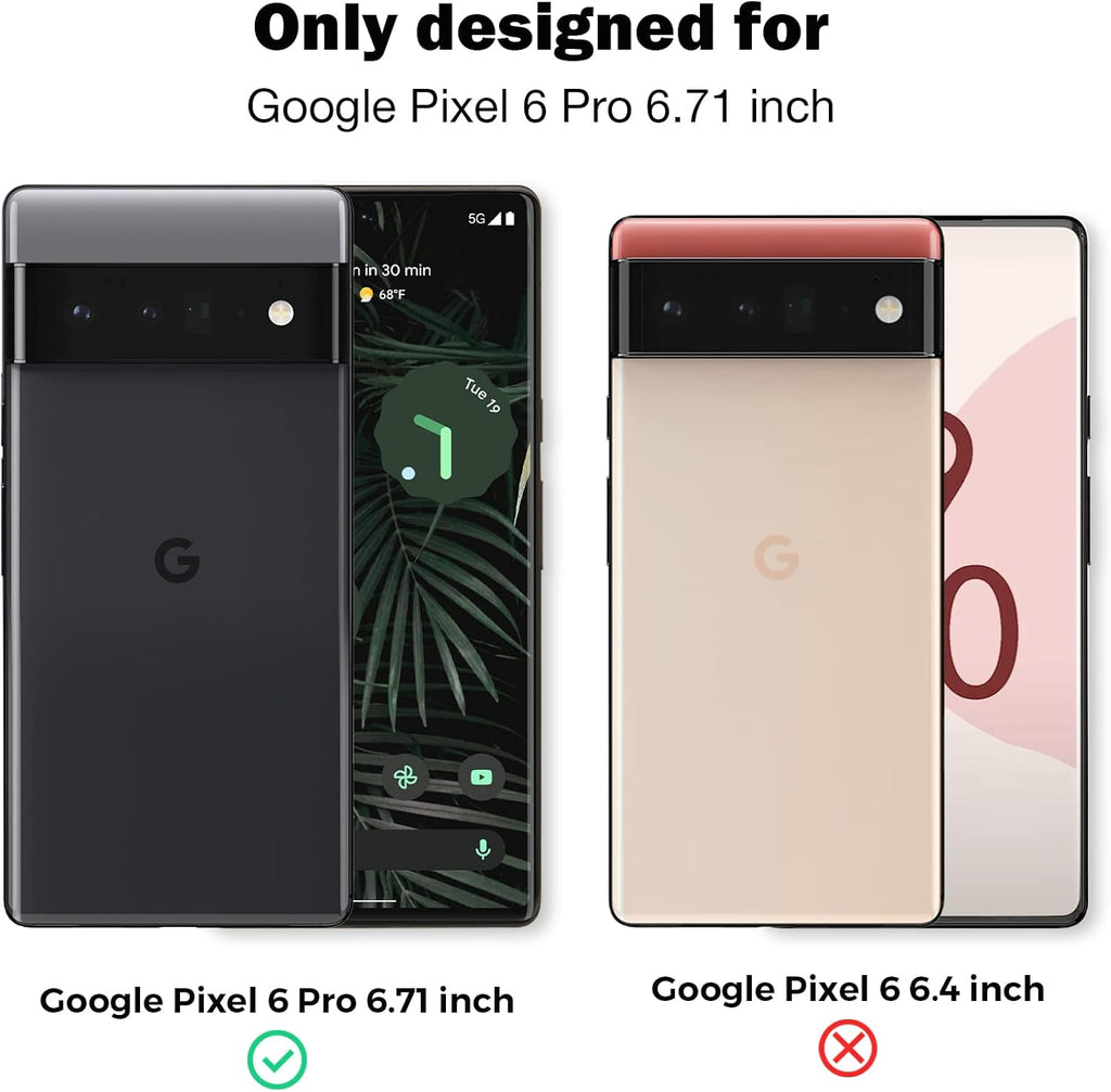 Entronix Clear Screen Protector Compatible with Pixel 6 Pro - 2 Piece Combo