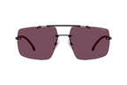 Carrera Men's Sunglasses Rimless Browline Red Mirror