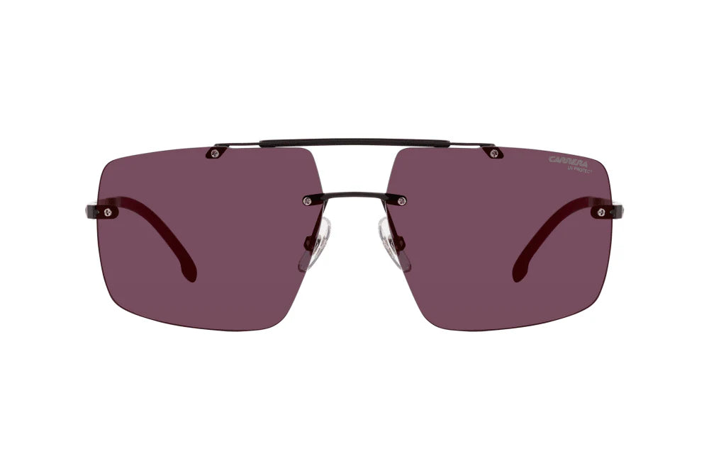 Carrera Men's Sunglasses Rimless Browline Red Mirror
