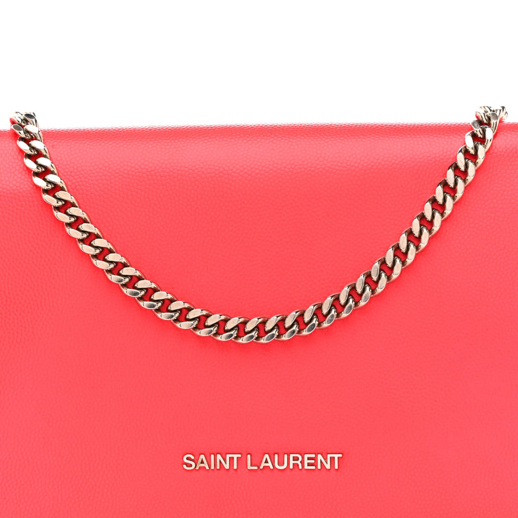 Grain de Poudre Classic Letters Chain Wallet Fuchsia