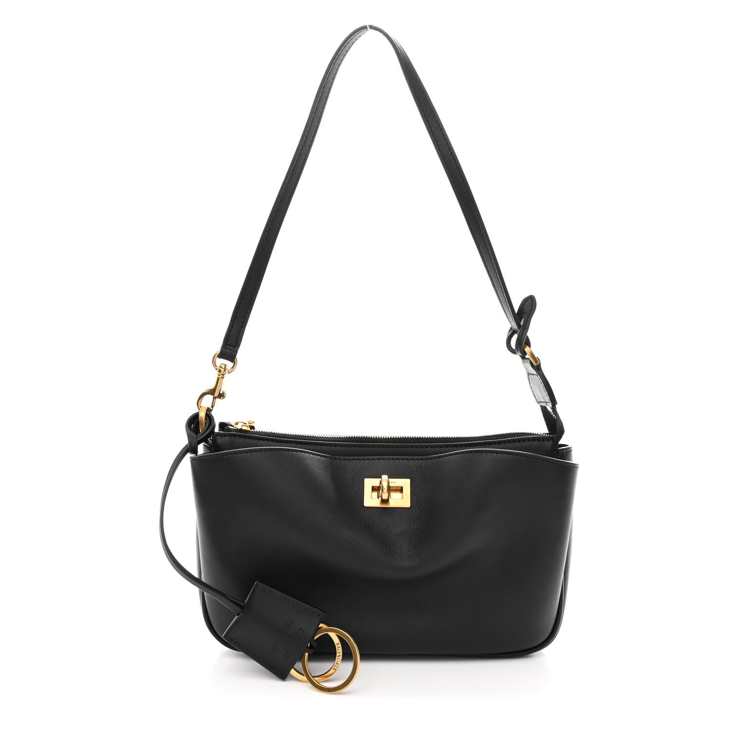 Natural Smooth Calfskin Rodeo Sling Pochette Black