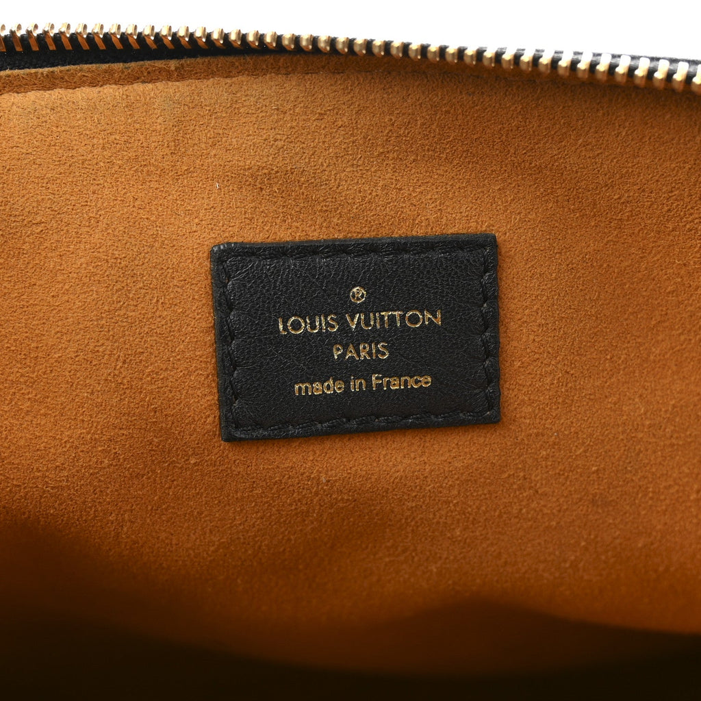 Lambskin Embossed Monogram Coussin MM Black