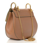 Suede Smooth Calfskin Drew Shoulder Bag Milky Coffee