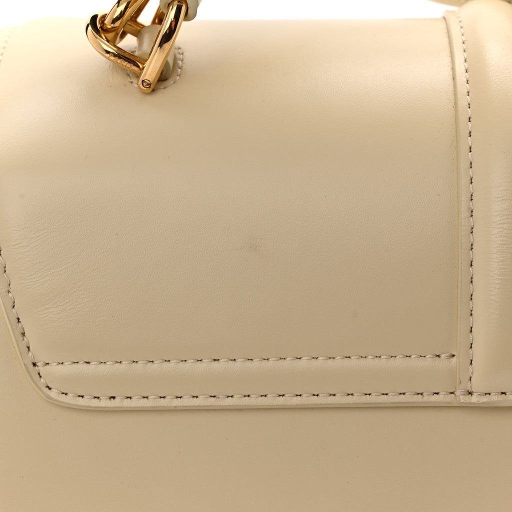 Satinated Calfskin Small 16 Top Handle Bag Beige