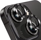 Entronix Camera Lens Protector Compatible with iPhone 15/15 Plus - Luxury Metal