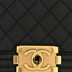 Caviar Quilted Medium Boy Flap Black