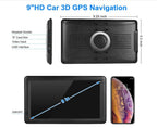 GPS Navigation for Car, Latest 2025 Map,9 inch Touch Screen Real Voice Spoken Turn-by-Turn Direction Reminding Navigation System for Cars, Vehicle GPS Satellite Navigator with(Free Lifetime Updates)