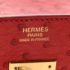 Ostrich Birkin 30 Rouge Vif