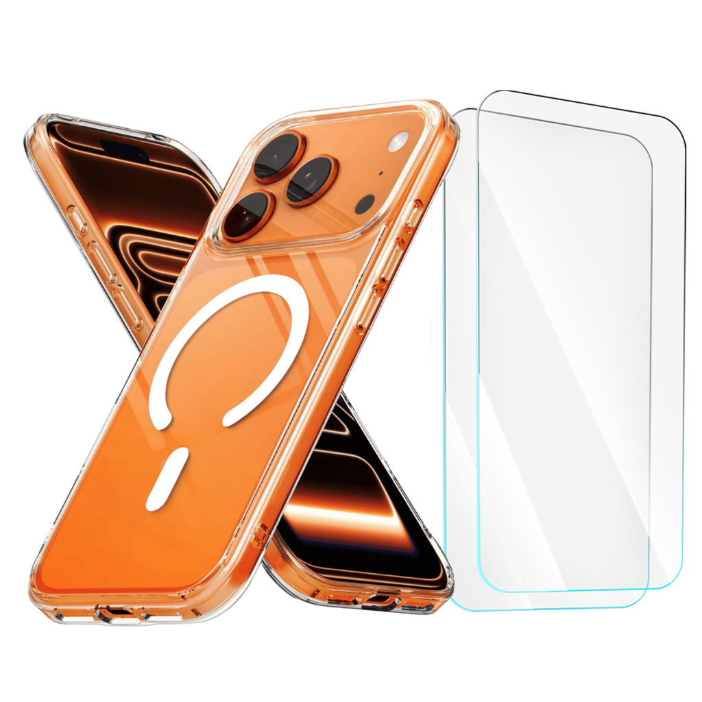 Entronix Bundle Compatible with iPhone 17 Pro - [Magnetic] Clear Case & 2 Clear Screen Protectors