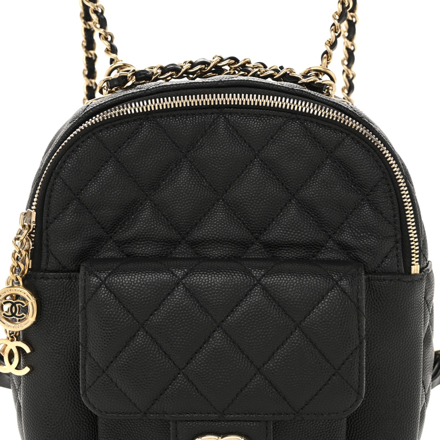 Caviar Quilted Small CC Day Backpack Black