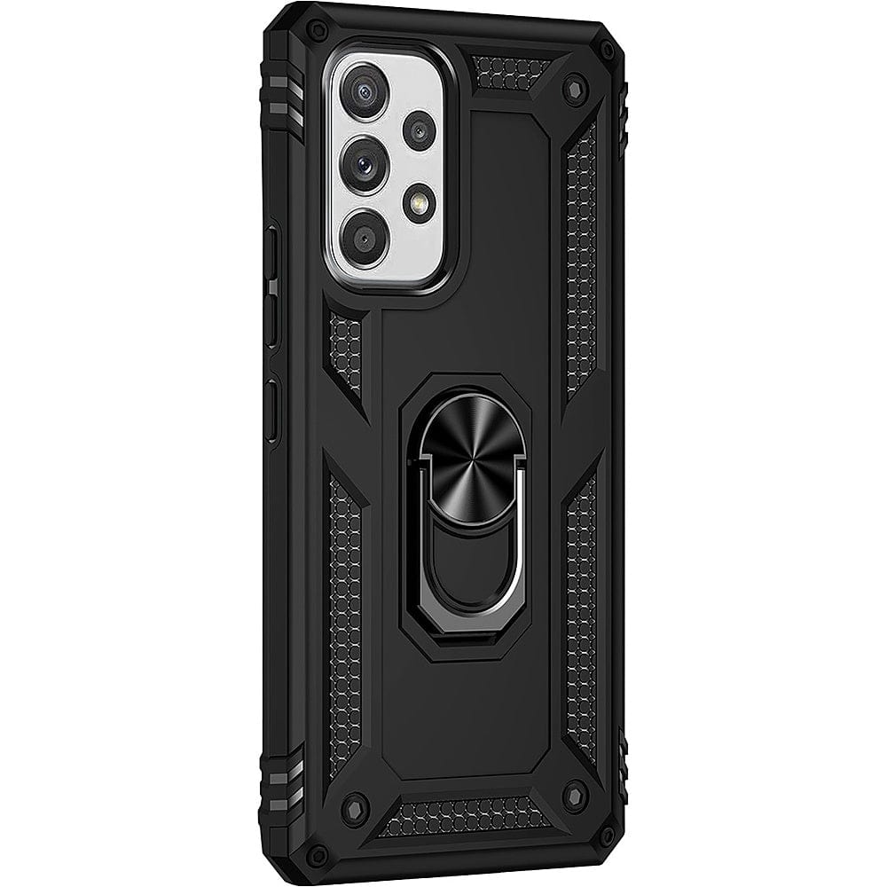 SAHARA - Black Military Kickstand Case with Belt Clip - Samsung Galaxy A53 5G