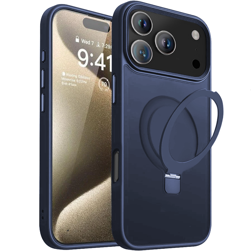 Entronix [Magnetic] Case Compatible with iPhone 17 Pro Max - Translucent Frosted Matte Gripstand