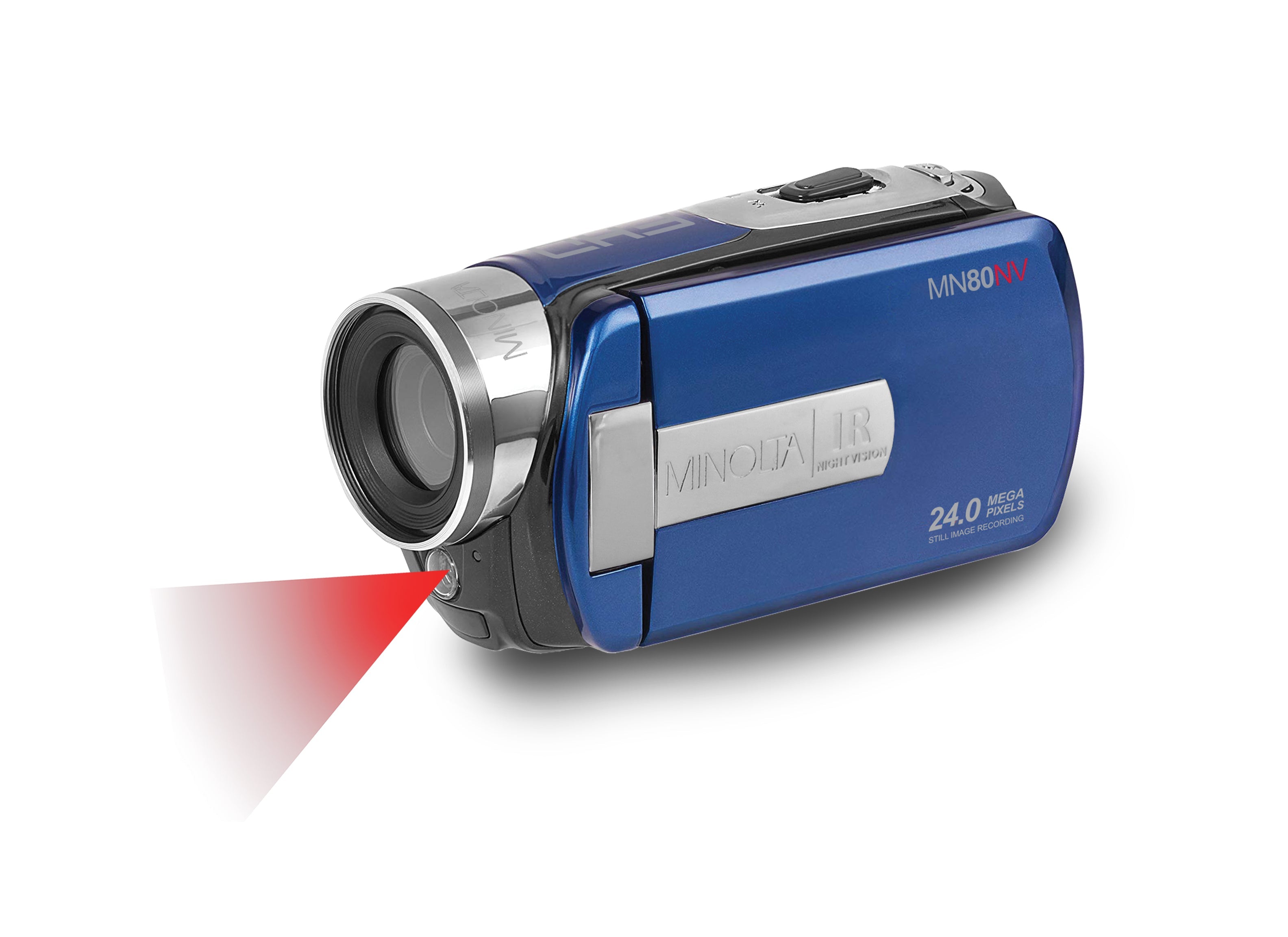 MINOLTA MN80NV 1080P FHD / 24 MP Night Vision  Camcorder (Blue)