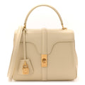 Satinated Calfskin Small 16 Top Handle Bag Beige