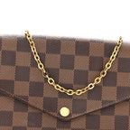 Damier Ebene Pochette Felicie Chain Wallet