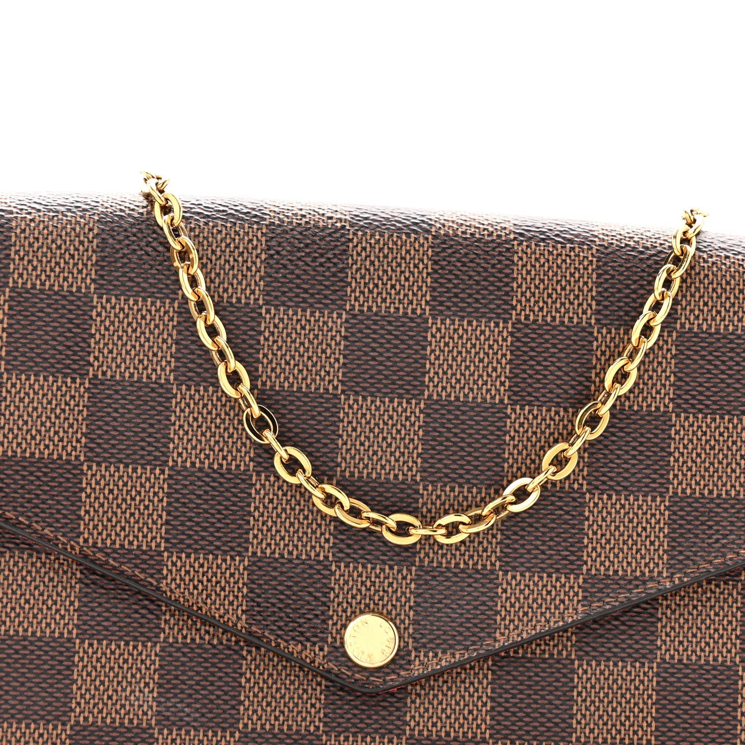 Damier Ebene Pochette Felicie Chain Wallet
