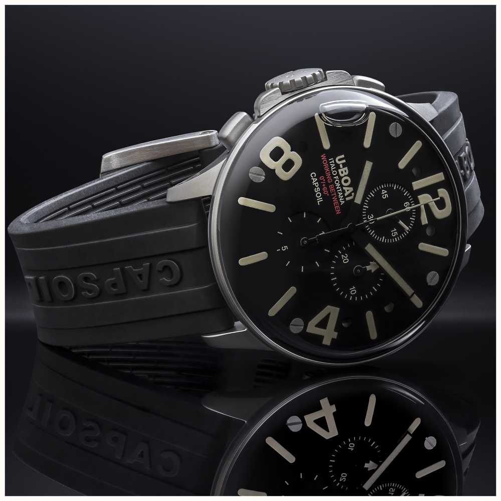 U-Boat Watch Capsoil Chronograph 45 Black Steel
