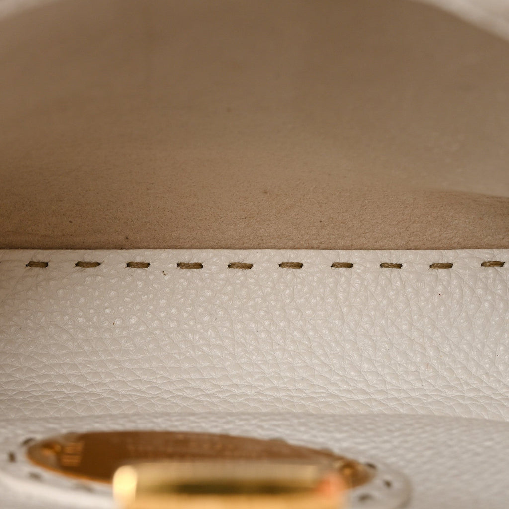 Cuoio Romano Selleria Mini Peekaboo Iconic Satchel White
