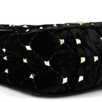 Velvet Small Rockstud Spike Shoulder Bag Black