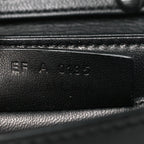 Calfskin Bow Cut Chain Wallet Black