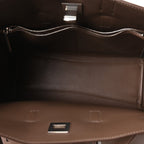 Smooth Calfskin Small Bel Air Carry All Bag Dark Taupe